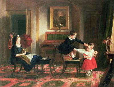 Children Playing at Coach and Horses by Charles Robert Leslie